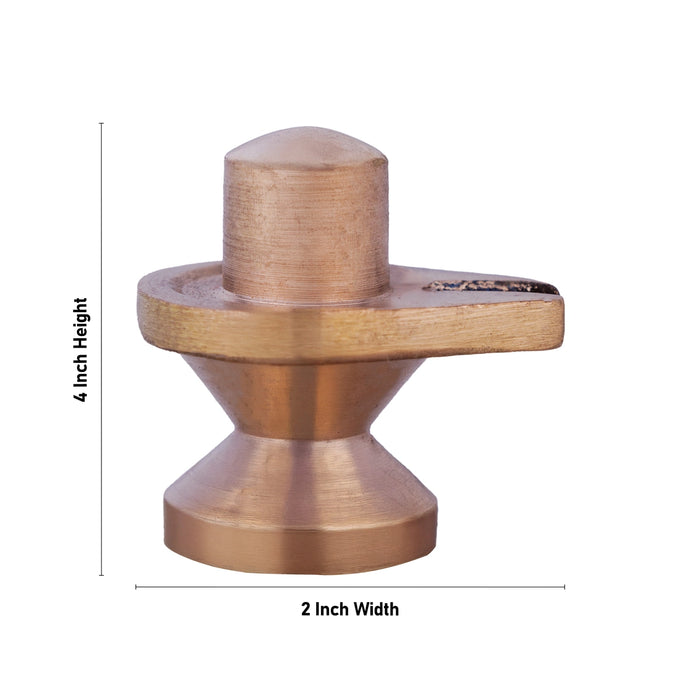 Brass Shiv Ling Murti - 1 X 1 Inch | Shiva Lingam Statue/ Shiv Ling Statue For Daily Worship & Meditation - Brass Murties