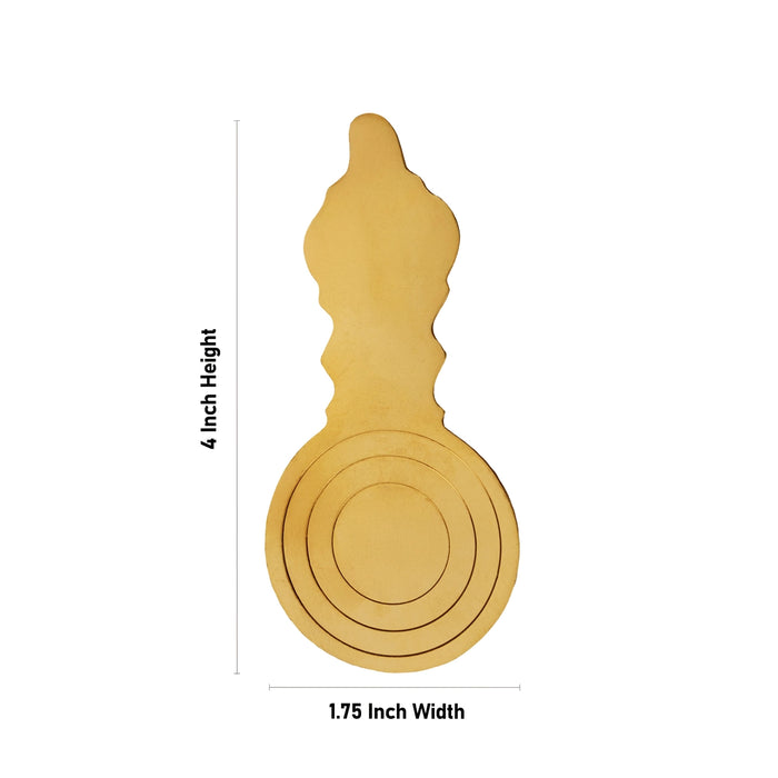 Shodashopachar Mirror - 4 X 1.75 Inches | Brass Mirror/ Shodashopachar Puja For Pooja - Pooja Accessories