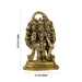 Panchmukhi Hanuman Murti - 2.5 X 1.5 Inches | Antique Brass Idol/ Standing 5 Face Anjaneya Statue For Worship - Brass Murties