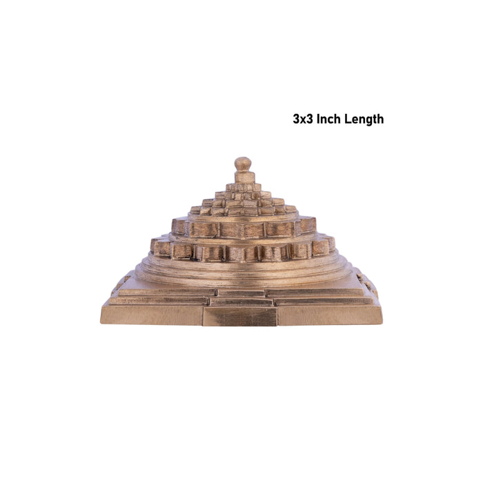 Ardha Meru - 1.5 X 3 Inches | Panchaloham Maha Meru/ Sri Yantra/ Mahameru Yantra For Vastu And Prosperity - Maha Meru & Yantra