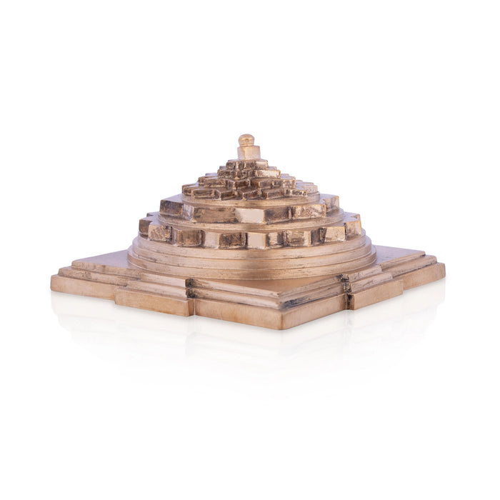 Ardha Meru - 2 X 4 Inches | Panchaloham Maha Meru/ Sri Yantra/ Mahameru Yantra For Wealth And Protection - Maha Meru & Yantra