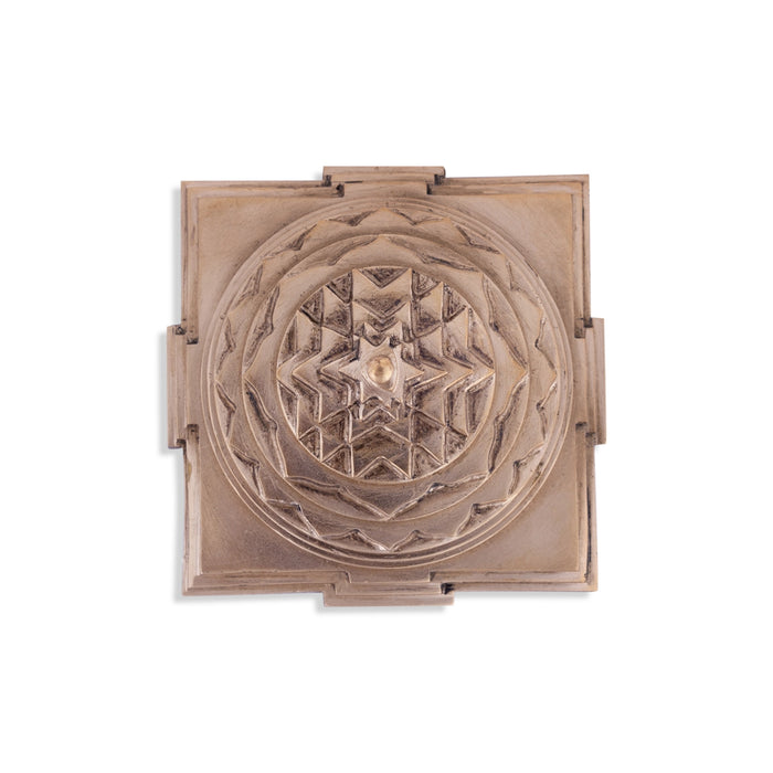 Ardha Meru - 2 X 4 Inches | Panchaloham Maha Meru/ Sri Yantra/ Mahameru Yantra For Wealth And Protection - Maha Meru & Yantra