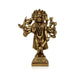 Panchmukhi Hanuman Murti- 5.5 X 3.5 Inches | Antique Brass Idol/Standing 5 Face Anjaneya Statue For Protection - Brass Murties