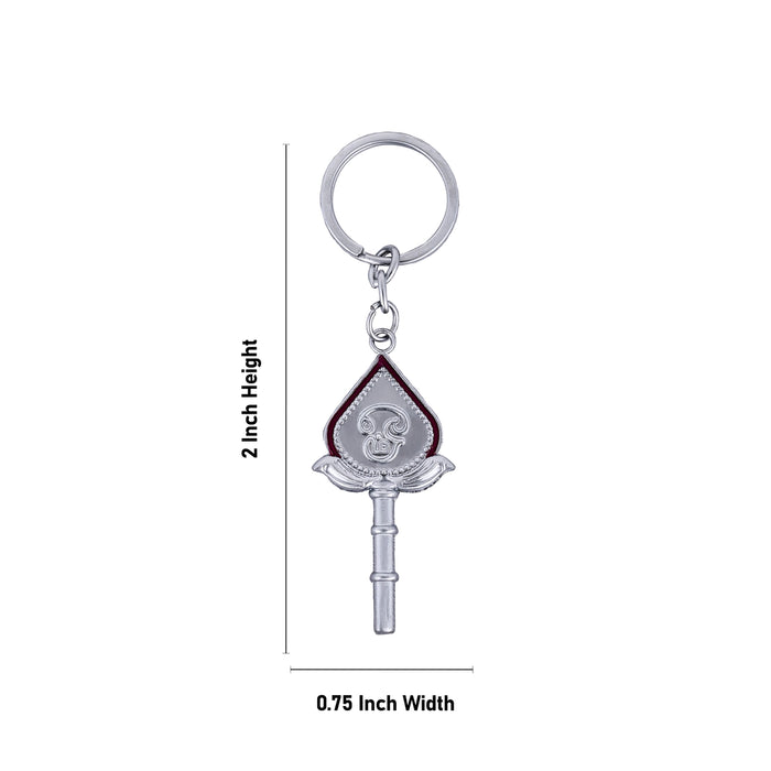 Vel Design Key Chain - 2 X 0.75 Inches | Zinc Key Ring/ Silver Polish & Enamel Key Holder For Gifting & Bike - Key Chain & Key Holder