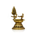 Murugan Murti With Peacock Design Brass Lamp - 5 X 2 Inches | Antique Polish Vilakku/ Brass Deepam For Pooja - Deity Lamps
