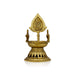 Murugan Murti With Peacock Design Brass Lamp - 5 X 2 Inches | Antique Polish Vilakku/ Brass Deepam For Pooja - Deity Lamps
