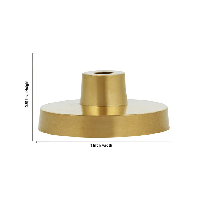 Brass Vilakku Thiri Holder - 0.25 X 1 Inch | Thiri Stand/ Diya Wick Holder For Traditional Lamp Lighting - Lamp Stands & Accessories