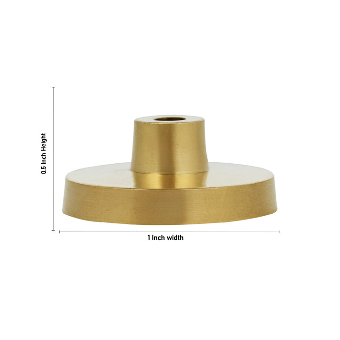 Brass Vilakku Thiri Holder - 0.5 X 1 Inch | Thiri Stand/ Diya Wick Holder For Oil Lamp & Spiritual Lighting - Lamp Stands & Accessories