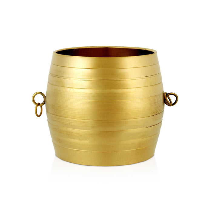 Brass Para - 2.6 x 2.5 Inches | Idangazhi/ Kerala Nirapara/ Changazhi/ Measuring Cup for Pooja - Para