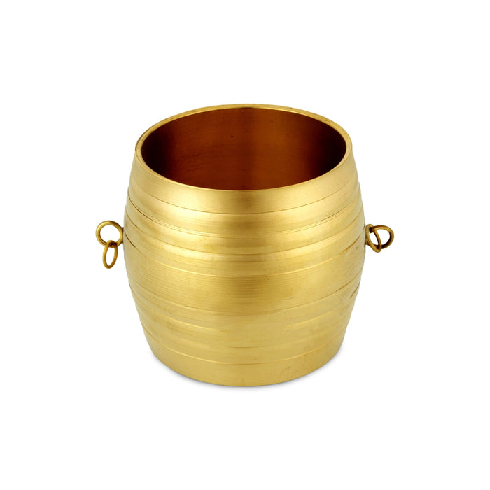 Brass Para - 2.6 x 2.5 Inches | Idangazhi/ Kerala Nirapara/ Changazhi/ Measuring Cup for Pooja - Para