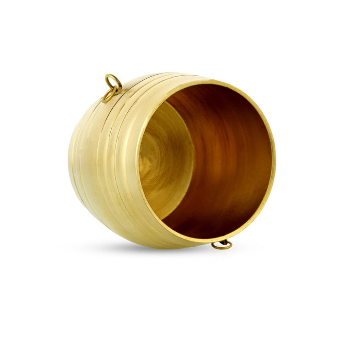 Brass Para - 2.6 x 2.5 Inches | Idangazhi/ Kerala Nirapara/ Changazhi/ Measuring Cup for Pooja - Para