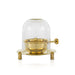 Akhand Lamp Glass Dhoom With Adjustable Bati - 4.5 x 3.5 Inches | Brass Diya Protecter / Safe Lamp Cover For Pooja - Decorative Lamps