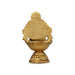 Vishnu Shank And Hand Design Brass Lamp - 3.75 X 2.25 Inches | Antique Polish Vilakku/ Brass Deepam For Pooja - Deity Lamps