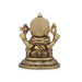 Ganesh Murti - 4 x 3 Inches | Antique Brass Idol/ Ganapati Idol for Pooja/ 2.860 Kgs Approx - Brass Murties