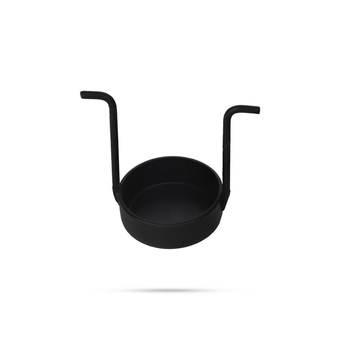 Degchi Design Tealight Candle Holder With Handle- 3 X 5 Inches | Iron Sambrani Holder/ T Light Holder For Home - Table Stand Accessories