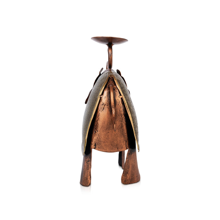 Elephant Statue Design Tealight Candle Holder- 10.5 X 10 Inches | T Light Holder/ Tea Light Stand For Home - Table Stand Accessories