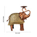 Elephant Statue Design Tealight Candle Holder- 10.5 X 10 Inches | T Light Holder/ Tea Light Stand For Home - Table Stand Accessories
