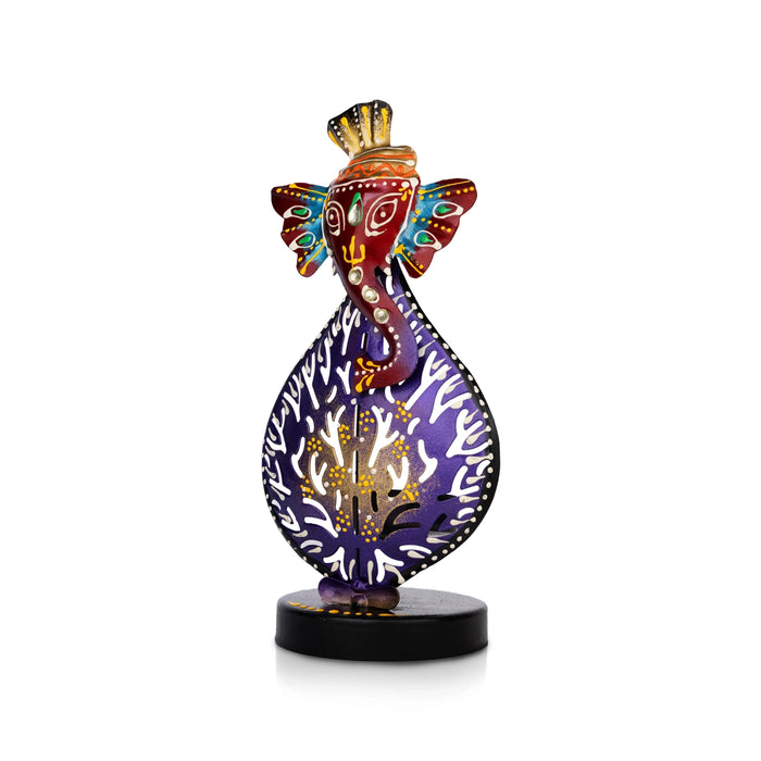 Ganesh Murti Head Design Tealight Candle Holder - 7.75 X 4 Inches | T Light Holder/ Tea Light Stand For Home - Table Stand Accessories