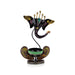Ganesh Murti Design Tealight Candle Holder- 10.75 X 5.5 Inches | Iron T Light Holder/ Tea Light Stand For Home - Table Stand Accessories