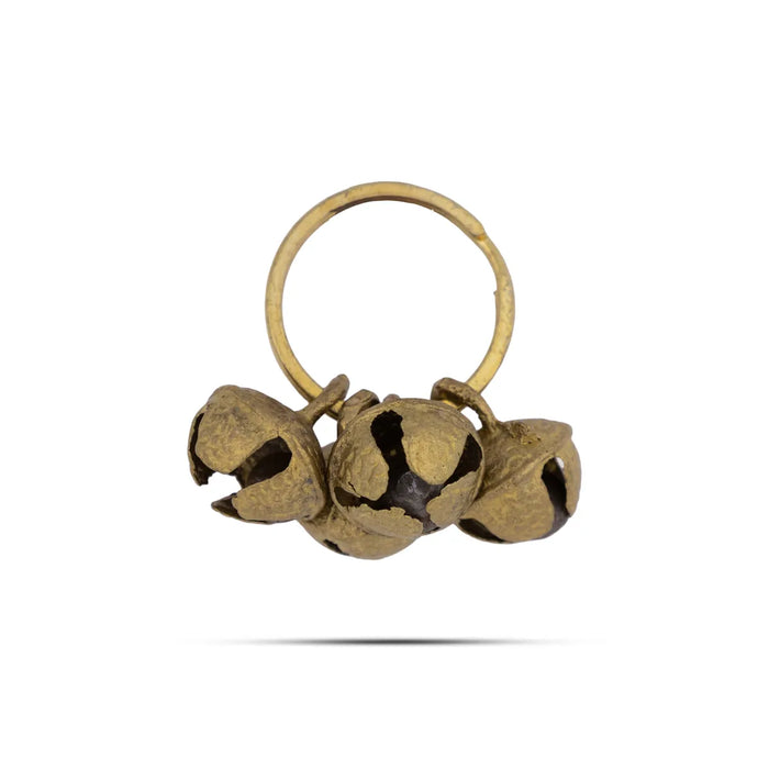 Finger Ghungroo Kadi Pair | Clapping Ring Cymbals/ Hand Musical Instrument/ Brass Ghungru For Devotional Music - Percussion Instruments