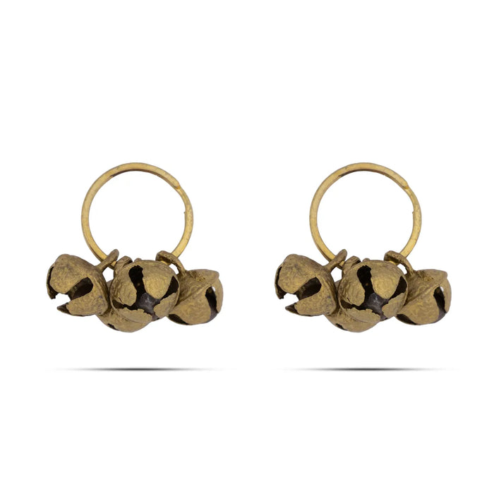 Finger Ghungroo Kadi Pair | Hand Musical Instrument/ Clapping Ring Cymbals/ Brass Ghungru For Devotional Music - Percussion Instruments