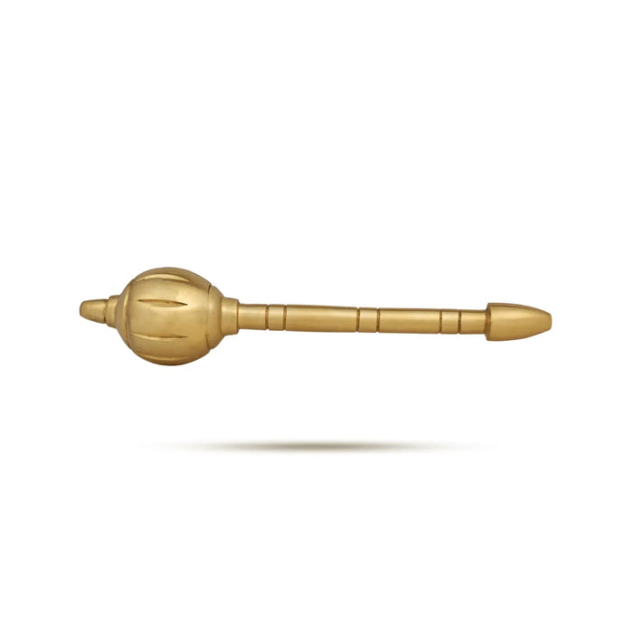 Brass Gada - 9 Inches | Brass Mace / Gadhai For Divine Setup & Deity Decor