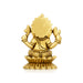Ganesh Murti Sitting On Lotus Flower - 3.25 x 2.25 Inches | Antique Brass Idol/ Ganpati Murti for Pooja/ 340 Gms - Brass Murties
