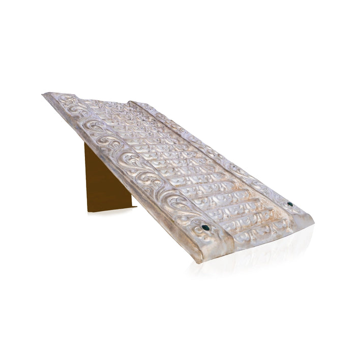 Ayyappan Padi - 6 x 12 Inches | Copper Silver Polish / 18 Padi Ayyappan/ Ayyappan 18 Padi for Pooja