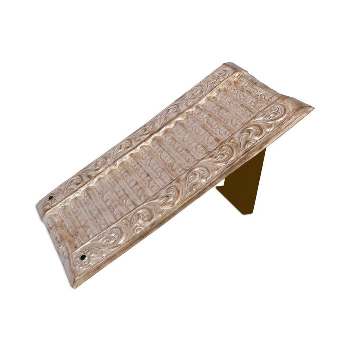 Ayyappan Padi - 6 x 12 Inches | Copper Silver Polish / 18 Padi Ayyappan/ Ayyappan 18 Padi for Pooja