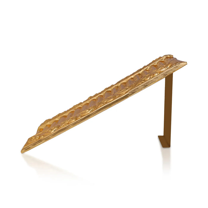 Ayyappan Padi - 12 x 6 Inches | Copper Ayyappan 18 Steps / Gold Polish Padi For Temple & Home Worship