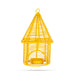 Hanging Bird Cage Cone Hut Nest Tealight Holder with Chain -8 x 5 Inches | Metal T Light Holder/ Tea Light Holder - Table Stand Accessories