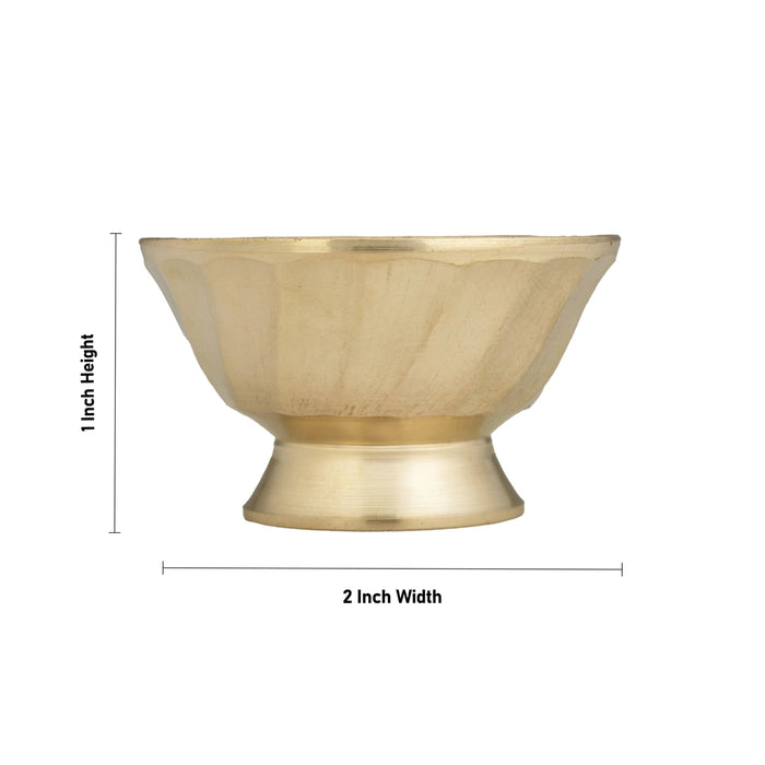 Pyali Fancy Deep - 1 x 2 Inches | Brass Diya // Vilakku/ Brass Lamp/ Brass Deepam for Pooja
