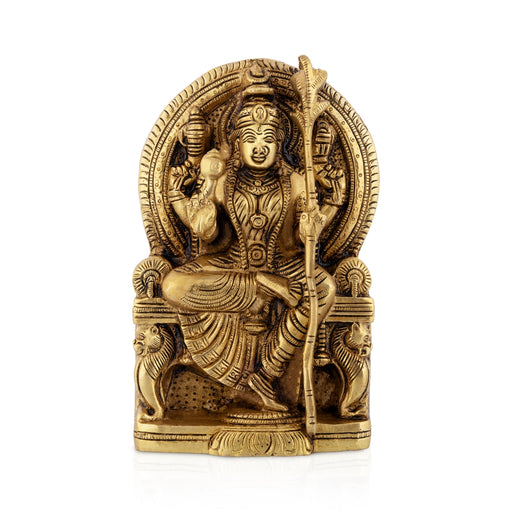 Raja Rajeshwari Murti - 6.5 x 4 Inches | Brass Rajeshwari Idol / Raja Rajeshwari Statue for Pooja - Brass Murties