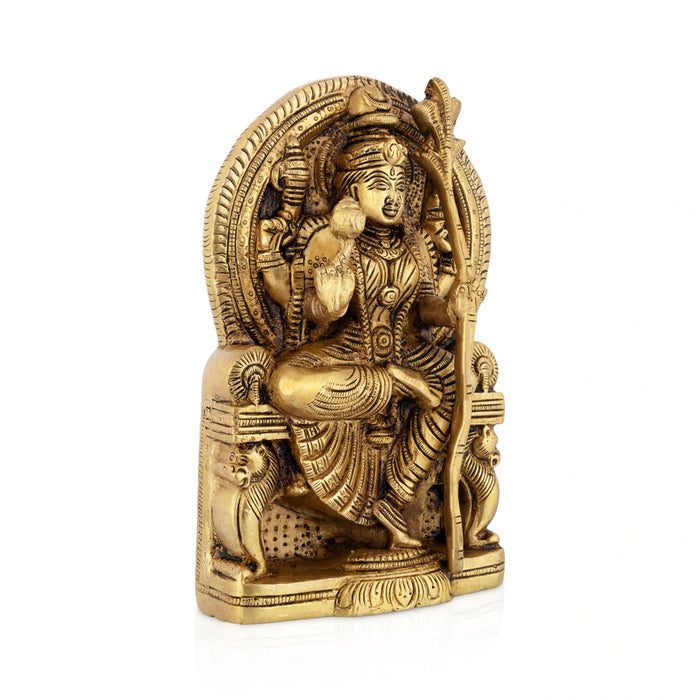 Raja Rajeshwari Murti - 6.5 x 4 Inches | Brass Rajeshwari Idol / Raja Rajeshwari Statue for Pooja - Brass Murties