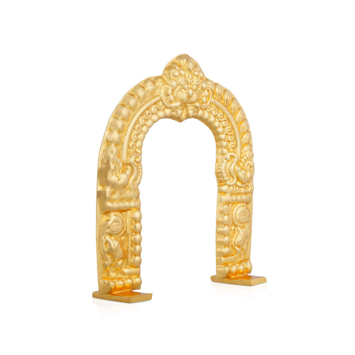 Thiruvachi - 3 x 2 Inches | Gold Polish Temple Prabhavali/ Thiruvatchi / Arch for Deity