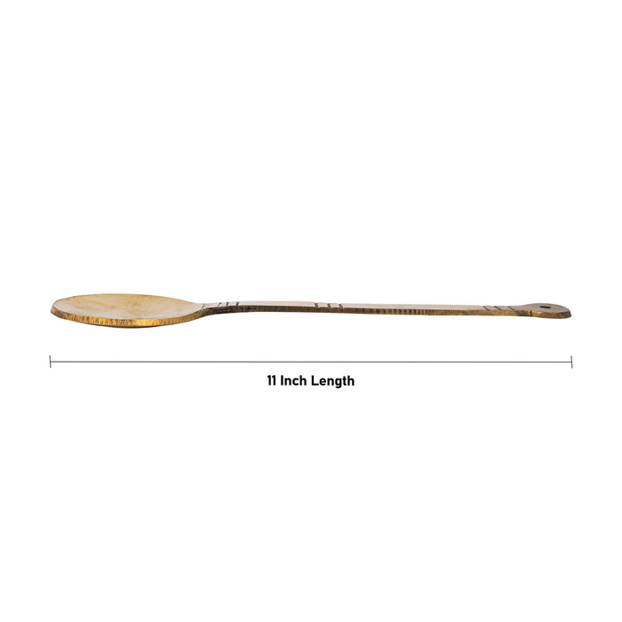 Bronze Karandi - 11 Inches | Cooking ladle / Vengala Karandi/ Bronze Ladle