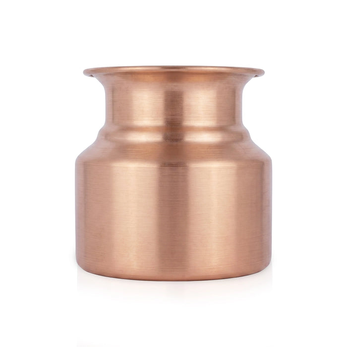 Copper Lota - 3.5 x 3 Inches | Chombu / Copper Kalash / Pooja Pot for Home