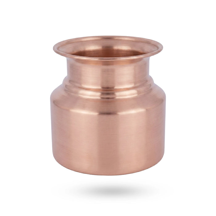 Copper Lota - 4 x 3.5 Inches | Copper Chombu / Traditional Kalash / Pooja Pot for Home & Pooja