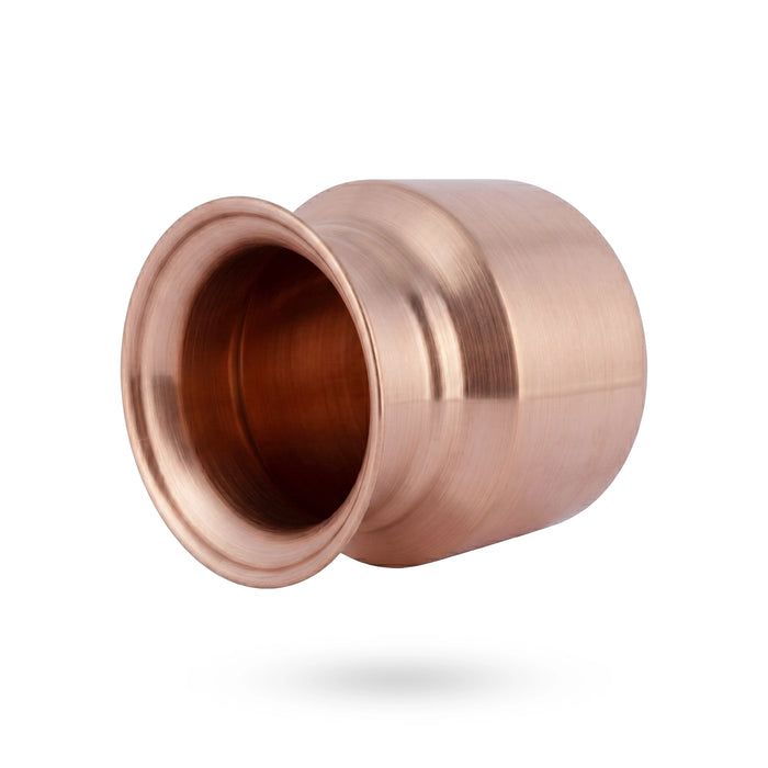 Copper Lota - 4 x 3.5 Inches | Copper Chombu / Traditional Kalash / Pooja Pot for Home & Pooja