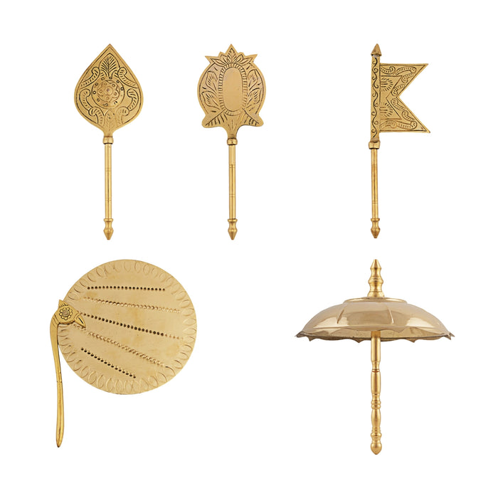 Brass Shodashopachar Set | Pooja Accessories/ Shodashopachara Puja/ 5 Shodasa Upachara pooja Set