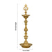 Kuthu Vilakku - 33.5 x 10 Inches | Brass Deepam / Pirai Nagas Design Lamp/ Kuthuvilakku For home & Pooja - Kuthuvilakku