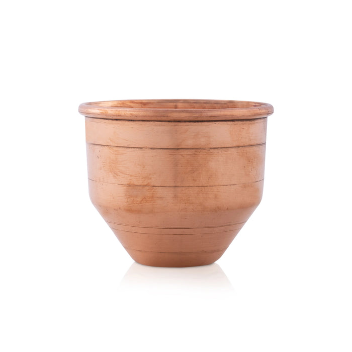 Copper Vattil - 2.5 x 3 Inches | Copper Vessel/ Copper Bowl for Pooja - Bowls