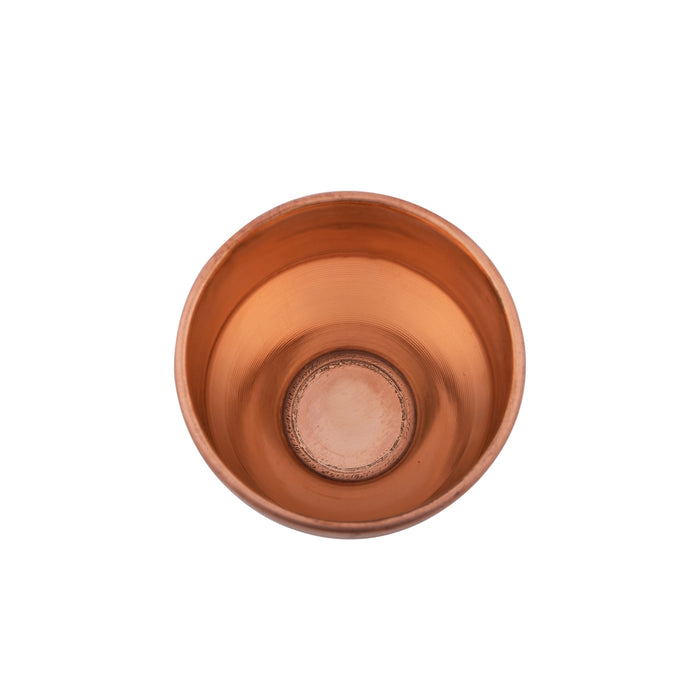 Copper Vattil - 2.5 x 3 Inches | Copper Vessel/ Copper Bowl for Pooja - Bowls