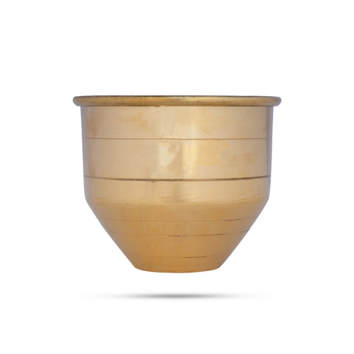 Brass Vattil - 2.5 x 3 Inches | Brass Vessel/ Puja Patra/ Brass Bowl for Pooja/ 95 Gms Approx - Bowls