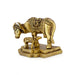 Cow and Calf Idol - 3.5 x 4.5 Inches | Brass Idol/ Kamadhenu Idol/ Kamadhenu Statue for Home/ 1.010 Kgs Approx - Table Stand Accessories