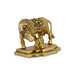 Cow and Calf Idol - 3.5 x 4.5 Inches | Brass Idol/ Kamadhenu Idol/ Kamadhenu Statue for Home/ 1.010 Kgs Approx - Table Stand Accessories