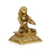 Ramanujar Statue Sitting On Base - 4 x 3 Inches | Antique Brass Idol/ Ramanujar Idol for Pooja - Brass Murties