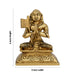 Ramanujar Statue Sitting On Base - 4 x 3 Inches | Antique Brass Idol/ Ramanujar Idol for Pooja - Brass Murties