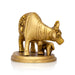 Cow With Calf Idol With Base - 2 x 3.5 Inches | Antique Brass Idol/ Cow Calf Idol for Pooja/ 350 Gms Approx - Table Stand Accessories