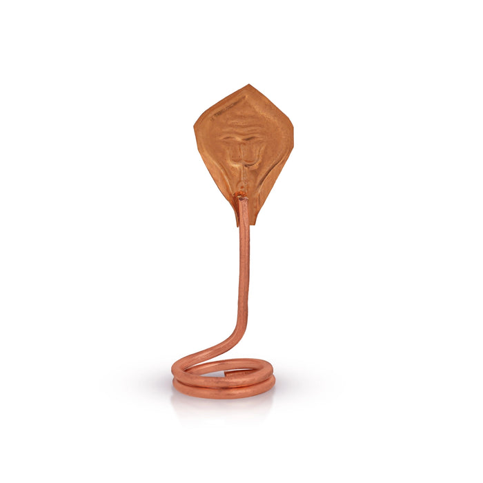 Nagam Statue - 2.5 x 1 Inches | Copper Snake Statue / Naag Devta Murti for Pooja